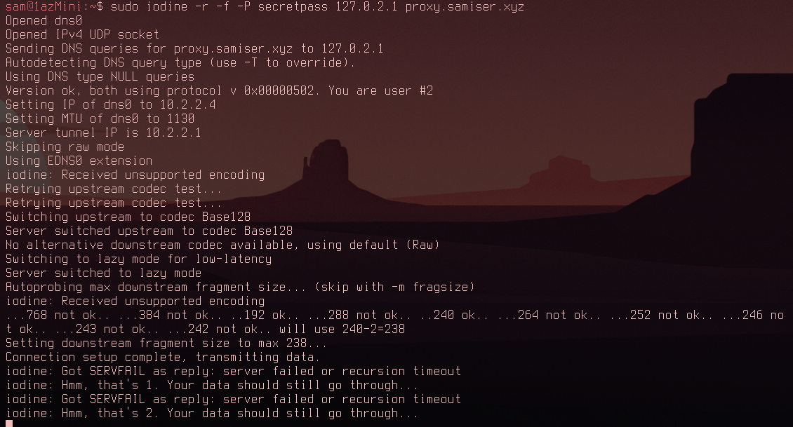 DNS over TLS connection