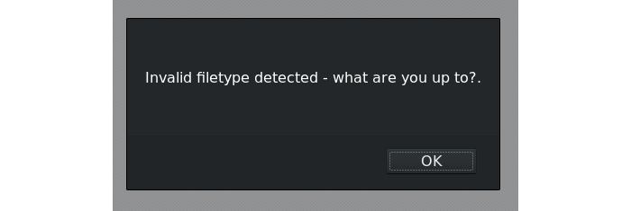 Invalid file type